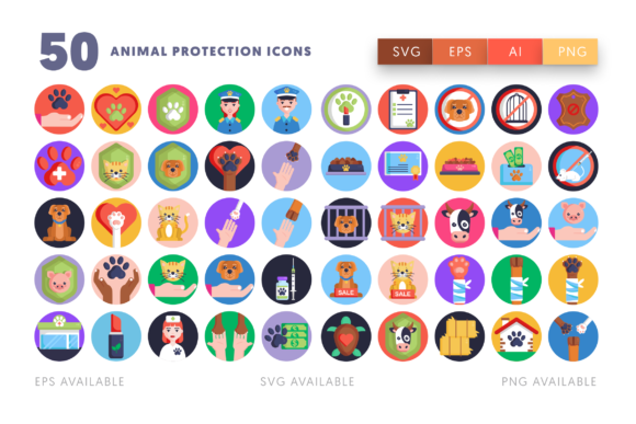 50 Animal Protection Icons: Essential Graphics