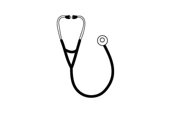 Black and White Stethoscope: Medical Crafts Design