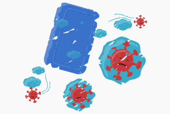 Brush Strokes Bar Soap VS Coronavirus Graphics & Illustrations