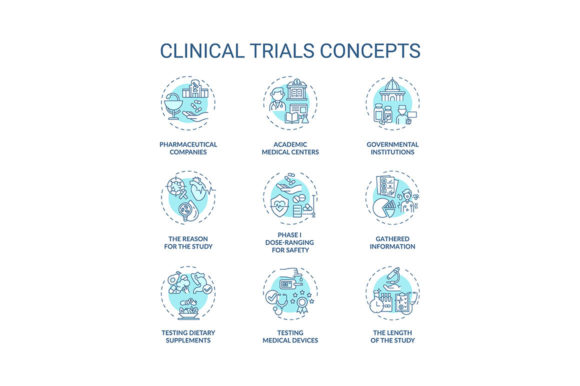 Clinical Trials Icons: Graphics & Templates
