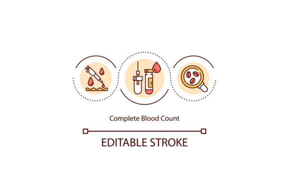 Complete Blood Count Concept Icon Graphics and Icons Review