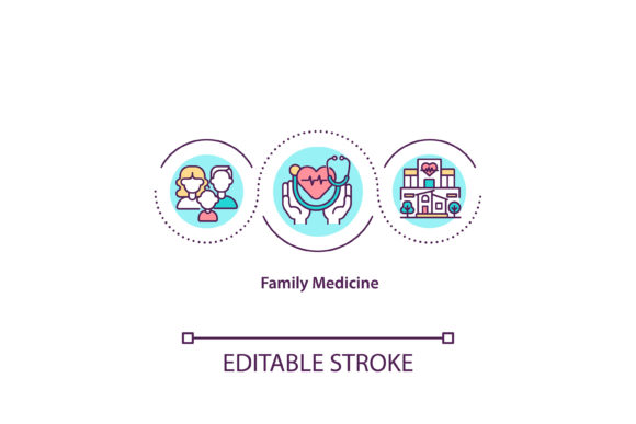 Family Medicine Concept Icon: Graphics & Icons Review