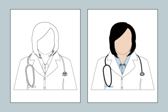 Female Doctor Coloring Pages Amp Graphics Review