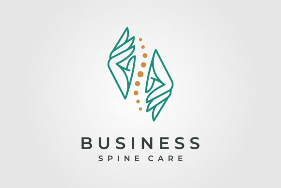 Hand and Spine Logo Vector Abstract Graphics Review