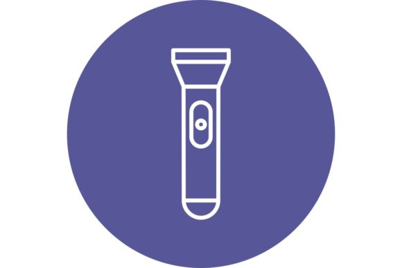 Medical Torch Light Line Circle Icon: Graphics & Icons