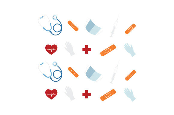 Review: Medical Objects Repeating Pattern for Embroidery