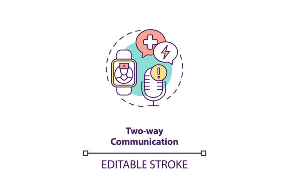 Two-way Communication Concept Icon: Graphics & Icons